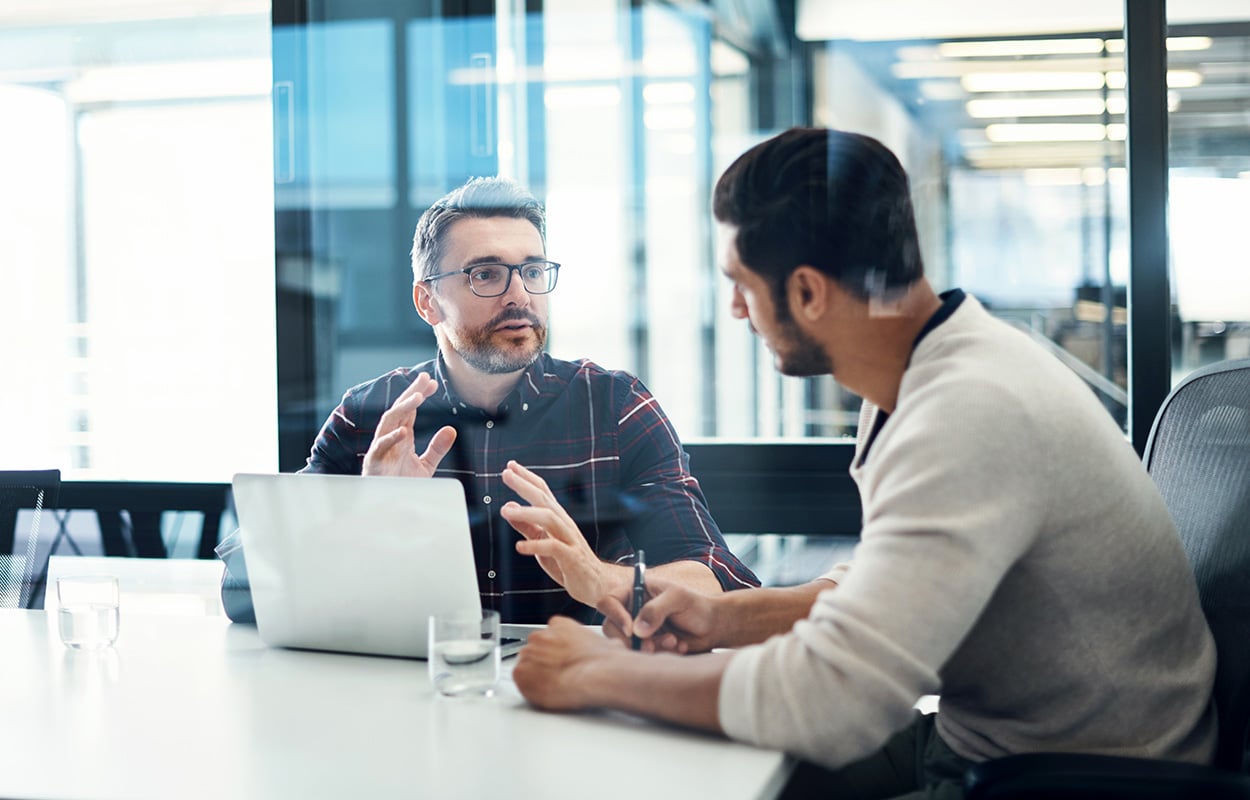 Two men in an office