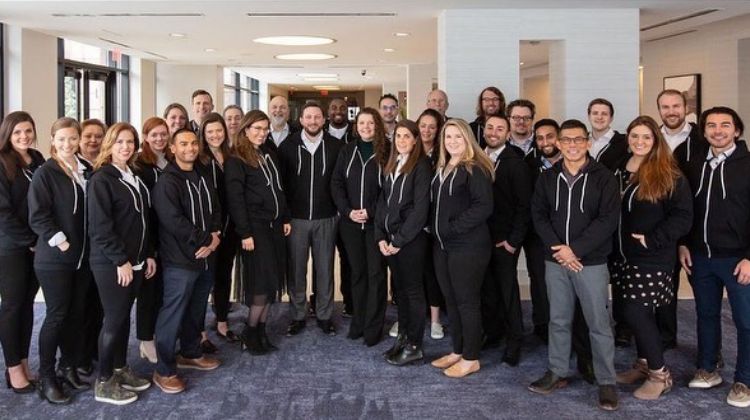 LeapPoint team photo in the office