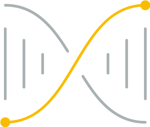 Gray and yellow DNA strand