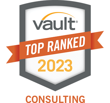 Vault Top Ranked Consulting 2023 award